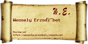 Wessely Erzsébet névjegykártya